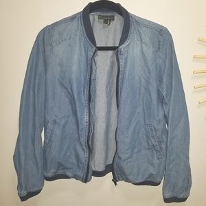 Denim Style Bomber Jacket